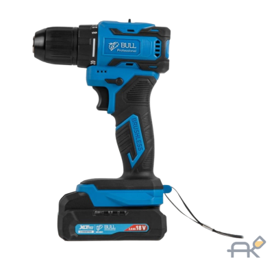 Аккум. дрель-шуруповерт BULL SR 1803 Xcase XLTpro БЕСЩЕТ.. 2x2 А*ч. 18 В. 45 Н*м. БЗП 10 мм (ОТГРУЗКА ТОЛЬКО ПО ЭТН/ЭТТН  шурупы до 10 мм)  1329880 